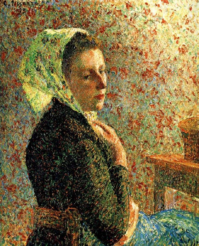 Department of green headscarf woman, Camille Pissarro